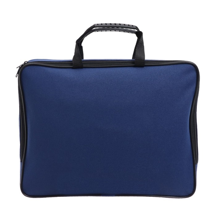 Папка с ручками текстильная А4, 370 х 290 х 50 мм, Calligrata, 1С15 Папка с ручками текстильная А4, 370 х 290 х 50 мм, Calligrata, 1С15 "Кингисепп", внешний/внутренний карман, синяя