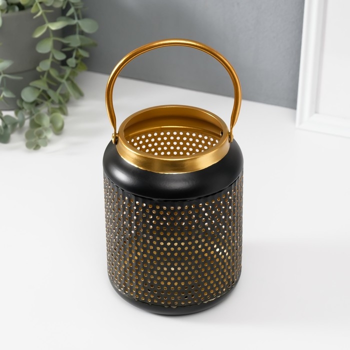 Подсвечник металл на 1 свечу Подсвечник металл на 1 свечу "Зерно" d=3,7 см 12,5х12,5х17 см