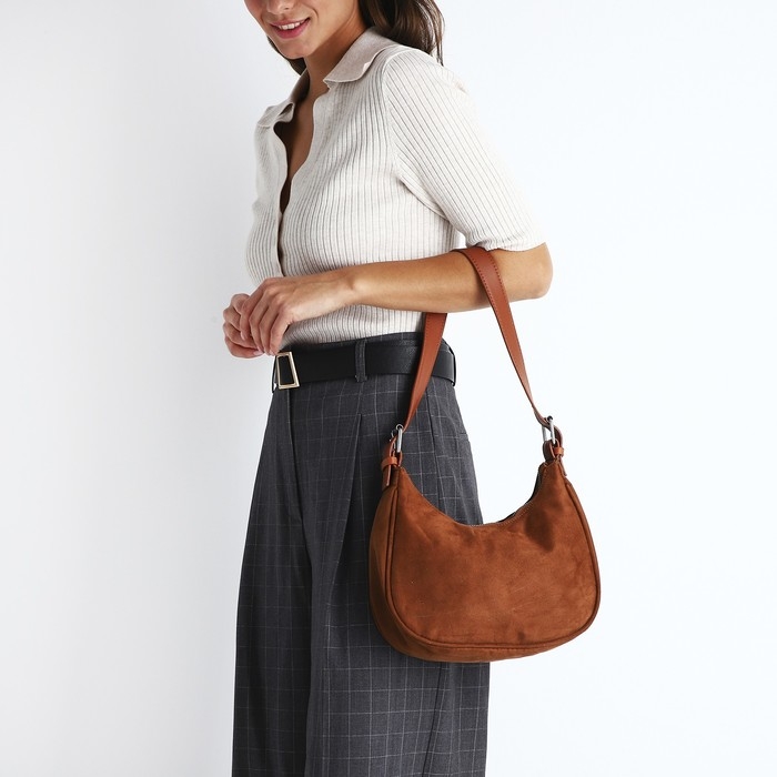 Сумка женская на молнии, цвет коричневый Сумка женская на молнии, цвет коричневый