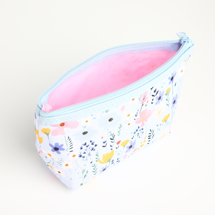 Набор косметичек 2 в 1 на молнии, цвет голубой Набор косметичек 2 в 1 на молнии, цвет голубой
