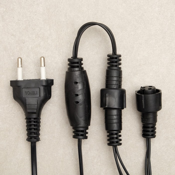 Гирлянда «Сеть» 2 × 1.5 м, IP44, УМС, тёмная нить, 192 LED, свечение синее, 220 В