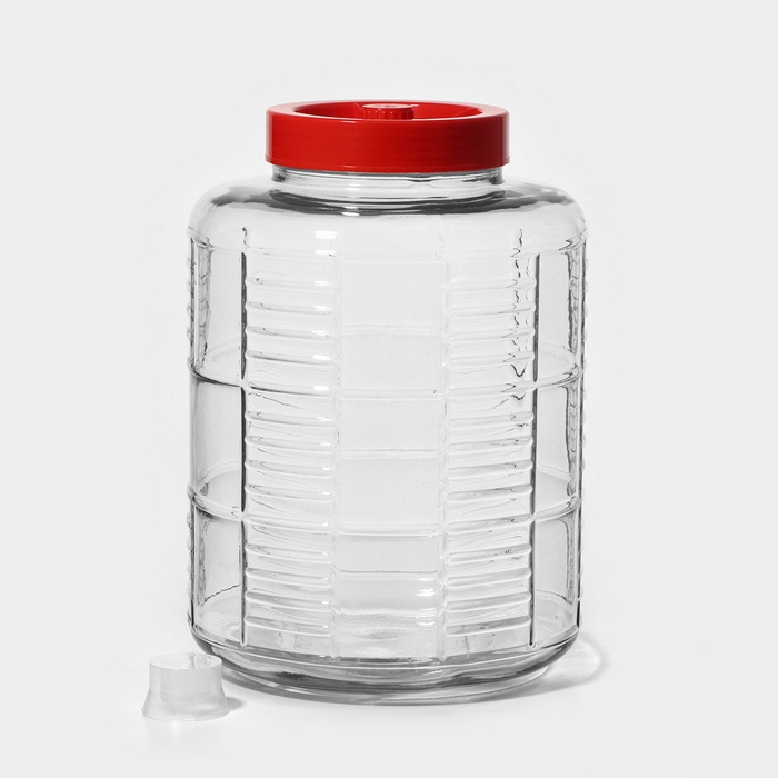 Банка стеклянная, с отверстием для гидрозатвора GL-70, 18 л Банка стеклянная, с отверстием для гидрозатвора GL-70, 18 л