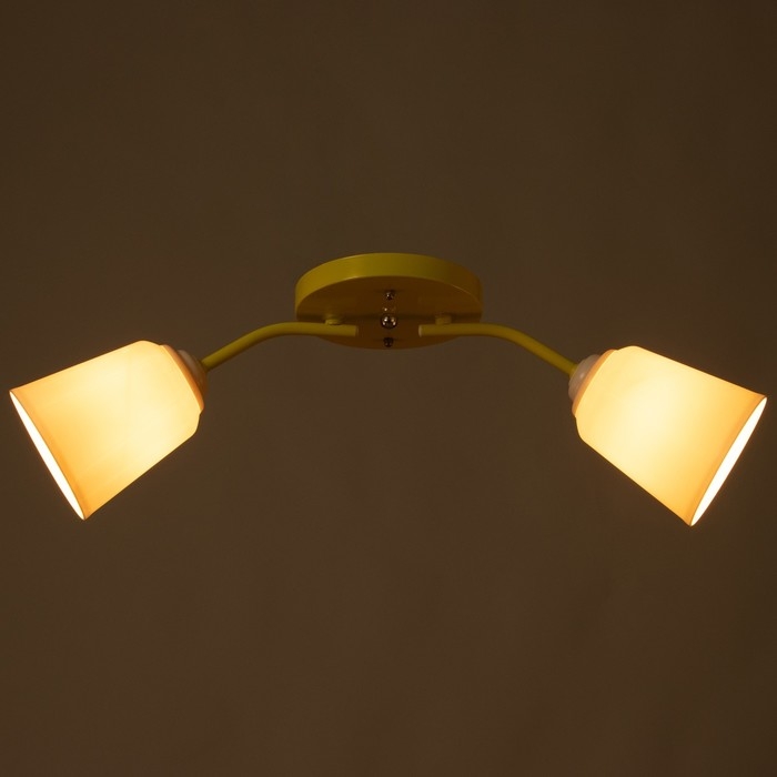 Люстра Люстра "Онлайн" (цил.) 2х15Вт Е27 МОДЕЛЬ:BR 00280 желтый 50х15х15см