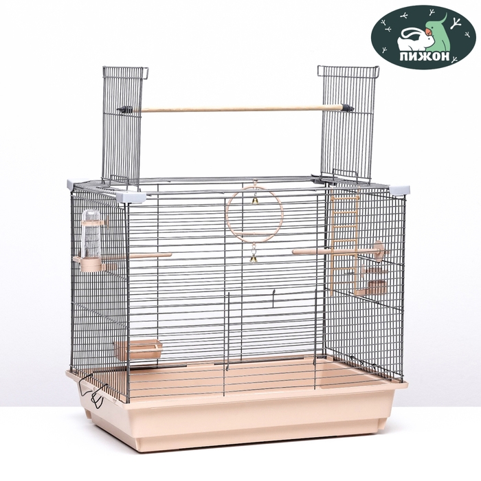 Клетка для птиц Клетка для птиц "Пижон" №104, разборная, 1 секция, 58 х 40 х 48см, бежевая