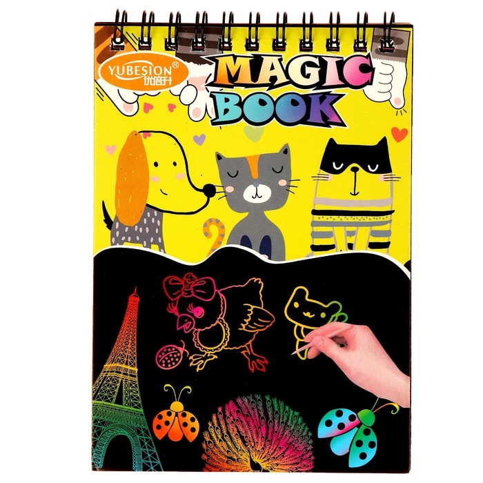 Блокнот-гравюра «Кот и пёс», 10 листов, штихель