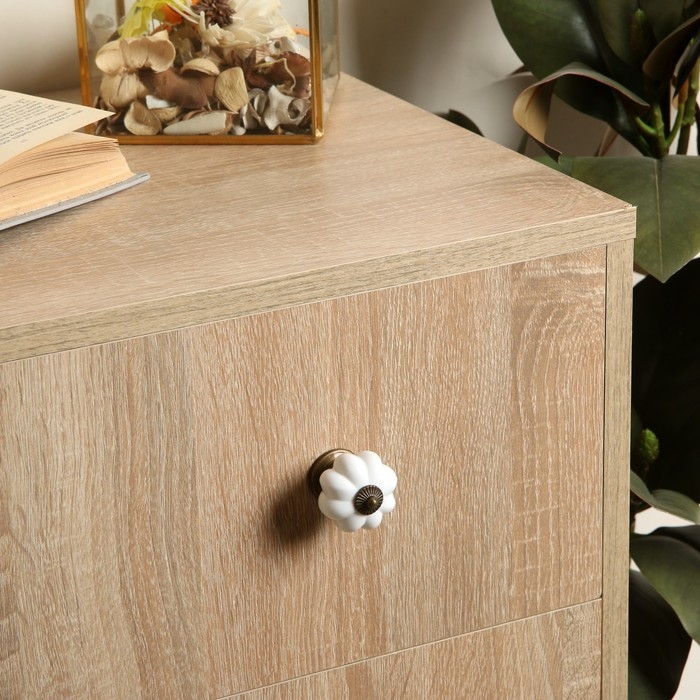 Ручка-кнопка ТУНДРА, d=39, пластик, белая Ручка-кнопка ТУНДРА, d=39, пластик, белая