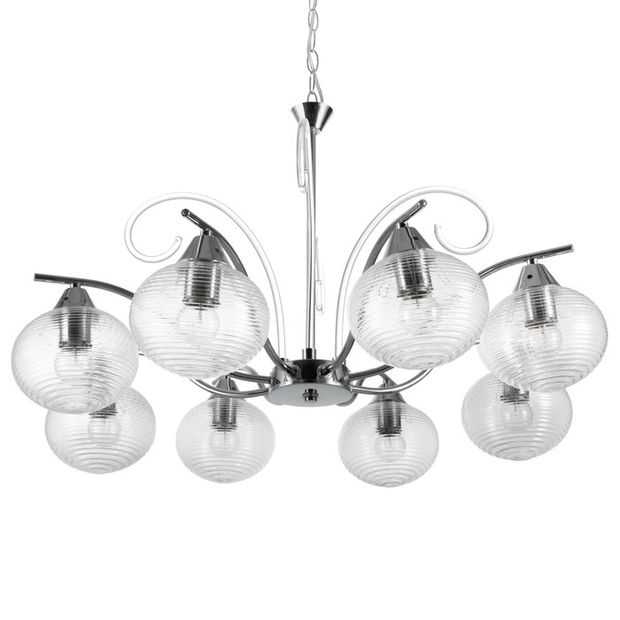 Люстра Люстра "Харми" 8xE27 40Вт серебро 62х62х41 см BayerLux
