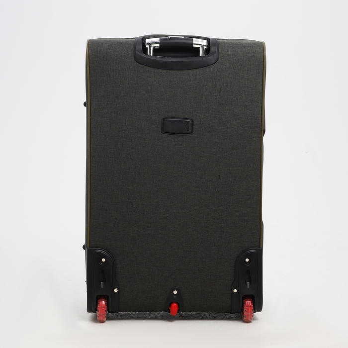 Чемодан большой 95 л (L), отдел на молнии, с расширением, кодовый замок, 3 колеса, 2 наружных кармана, цвет хаки Чемодан большой 95 л (L), отдел на молнии, с расширением, кодовый замок, 3 колеса, 2 наружных кармана, цвет хаки