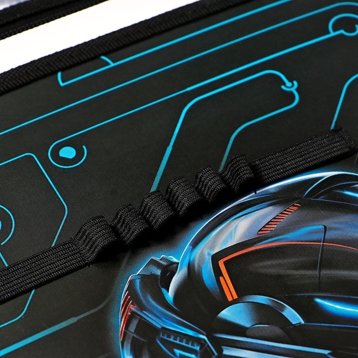 Папка для труда А4, 325 х 230 х 25 мм, молния вокруг, откидная планка, пластиковая, ПТР-1, Calligrata  Папка для труда А4, 325 х 230 х 25 мм, молния вокруг, откидная планка, пластиковая, ПТР-1, Calligrata "Мото шлем"