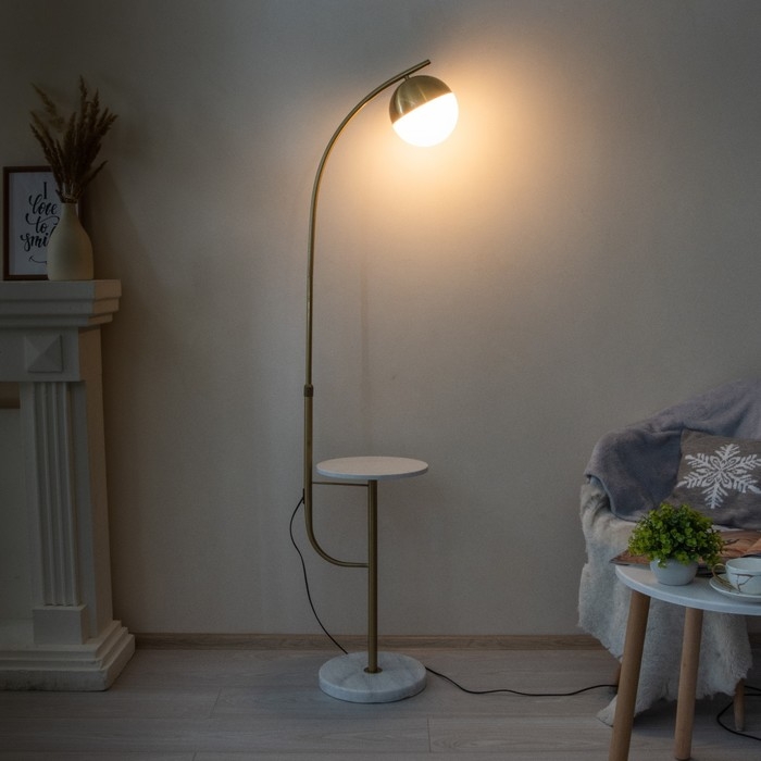 Торшер 19056/1 E27 40Вт медь 35х30х165 см