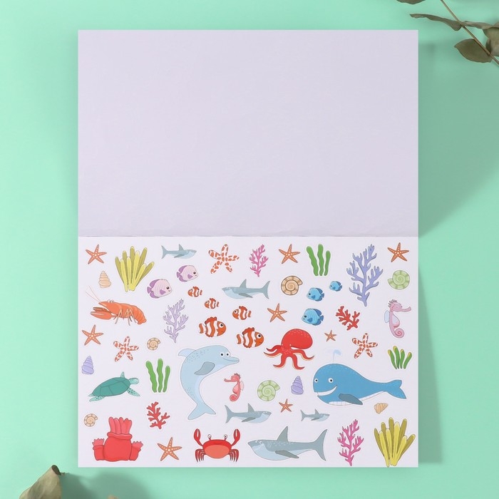 Наклейки в книжке Наклейки в книжке "Животные" + 5 фонов 20,7х14,2 см