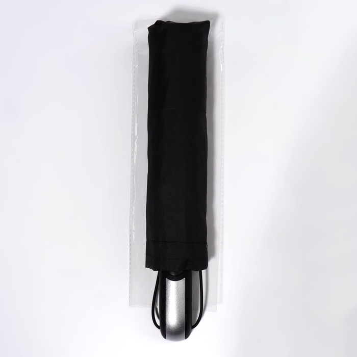 Зонт автоматический «Однотон», 3 сложения, 10 спиц, R = 50/57 см, D = 114 см, цвет чёрный Зонт автоматический «Однотон», 3 сложения, 10 спиц, R = 50/57 см, D = 114 см, цвет чёрный