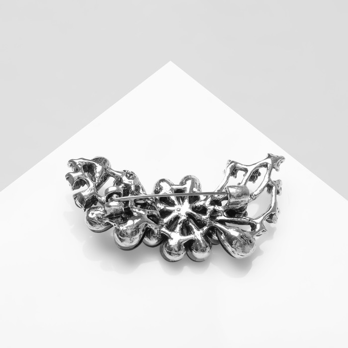 Брошь «Цветок стеклянный», цвет фиолетовый в серебре Брошь «Цветок стеклянный», цвет фиолетовый в серебре