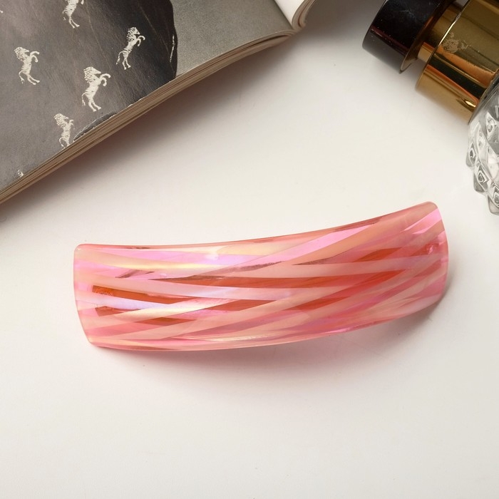 Заколка-автомат для волос Заколка-автомат для волос "Ванда" переливы полосы, 9 см, микс