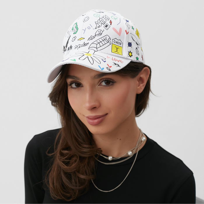 Кепка MINAKU  Кепка MINAKU "Yeee" цвет белый, р-р 58