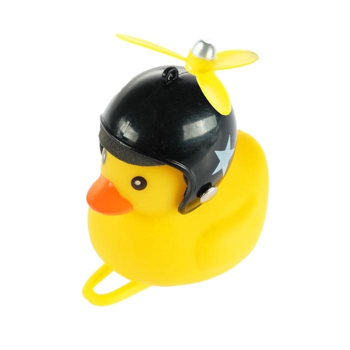Утка с пропеллером, крепление на руль, желтый, микс Утка с пропеллером, крепление на руль, желтый, микс