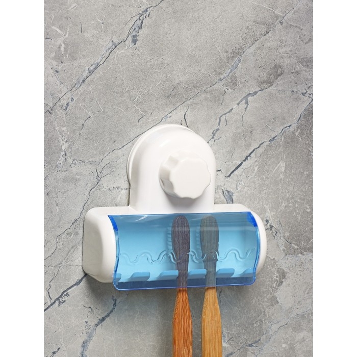 Держатель для зубных щёток на вакуумной присоске Доляна «Белая коллекция» Держатель для зубных щёток на вакуумной присоске Доляна «Белая коллекция»