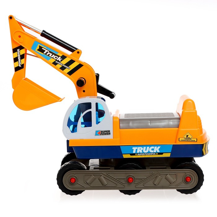 Толокар «Экскаватор», подвижный ковш, цвет жёлтый Толокар «Экскаватор», подвижный ковш, цвет жёлтый