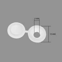 Декоративный колпачок для саморезов, белый, набор 100 шт