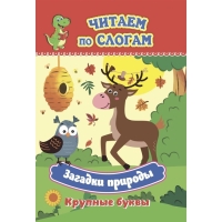 Слоговой тренажёр «Загадки природы», читаем по слогам, крупные буквы, 12 стр.