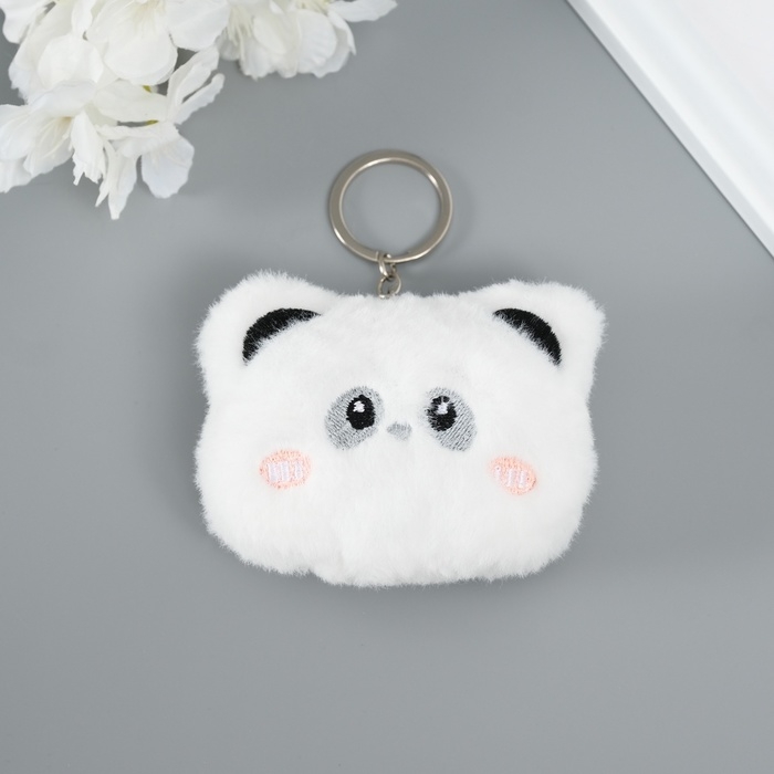 Пушистик на кольце Пушистик на кольце "Белый мишка" пищалка 7х9х2,5 см