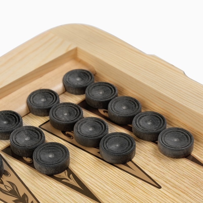 Нарды деревянные большие, настольная игра Нарды деревянные большие, настольная игра "Конь", 60 х 60 см, с шашками