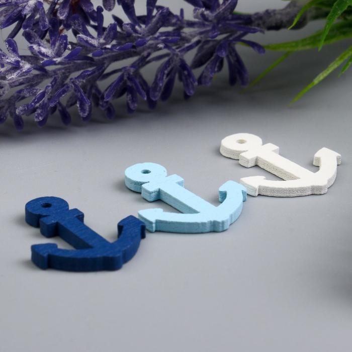 Декор для творчества дерево Декор для творчества дерево "Якорь" (набор 20 шт) 13х10 см