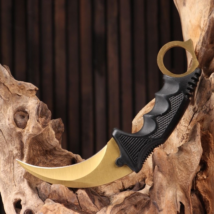 Нож-керамбит Нож-керамбит "Коготь орла" 20см, клинок 90мм/3,1мм, золотистый