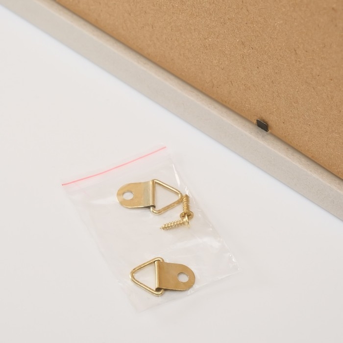 Фоторамка пластик на 8 фото 9х13 см "Крафт" с прищепками 50х40х1,2 см