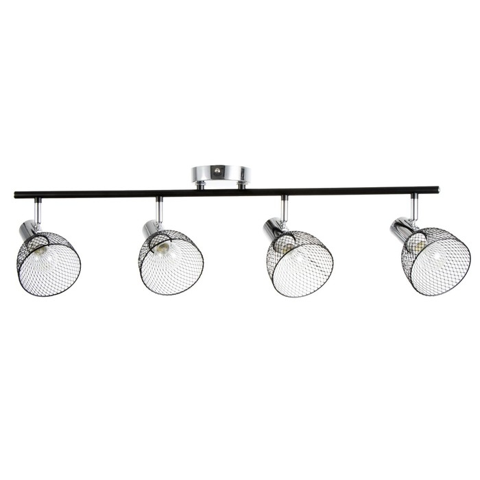Светильник Светильник "Мэдока" 4х60Вт Е14 черный/хром 80х10х19,5см