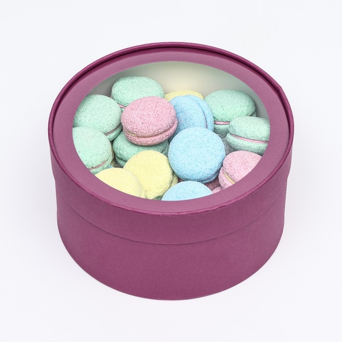 Подарочная коробка Подарочная коробка "Frilly" сливовая, завальцованная с окном, 21 х 11 см