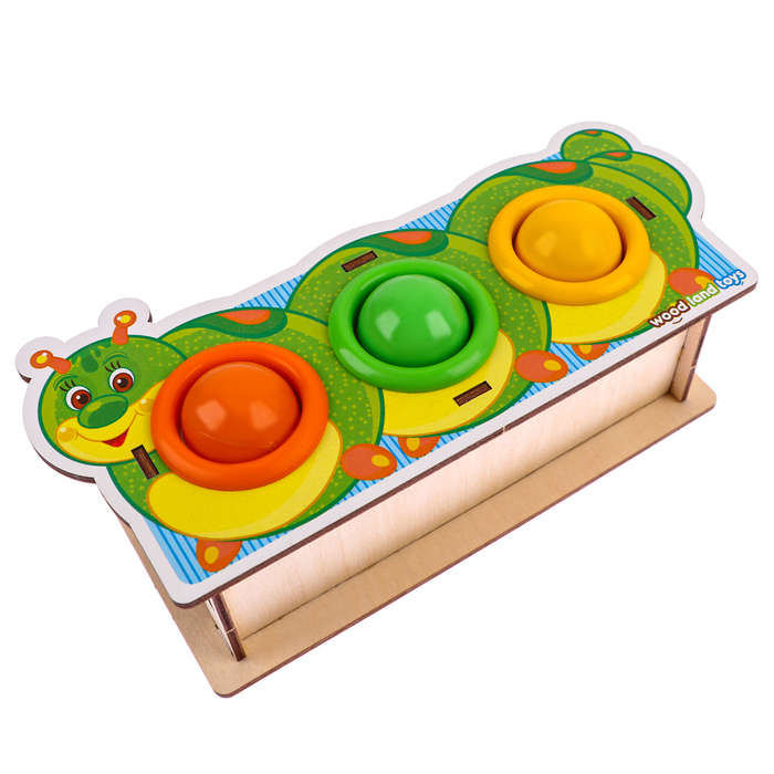 Стучалка-сортер «Гусеница», с молотком, МИКС Стучалка-сортер «Гусеница», с молотком, МИКС