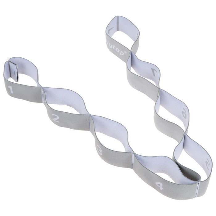 Эспандер-лента ONLYTOP, эластичная, с захватами, 90х4 см, цвет серый Эспандер-лента ONLYTOP, эластичная, с захватами, 90х4 см, цвет серый