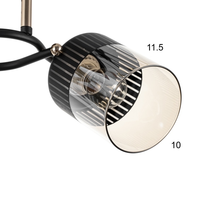 Люстра Люстра "Галион" 2хЕ27 40Вт черно-золотой 48х26 см