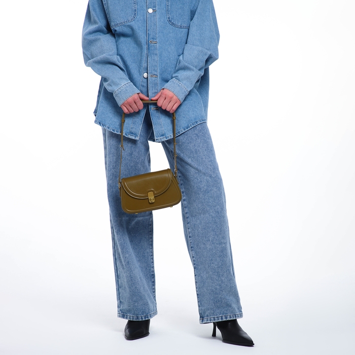 Сумка женская TEXTURA, мессенджер, средний размер, цвет хаки Сумка женская TEXTURA, мессенджер, средний размер, цвет хаки