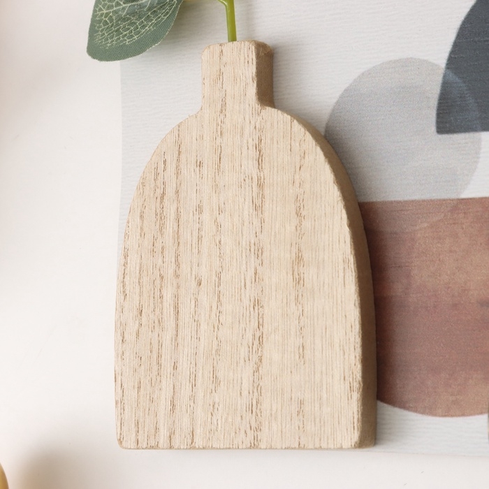 Крючки декоративные дерево Крючки декоративные дерево "Абстракция. Цветок в вазе" 1,5х23,5х12,5 см