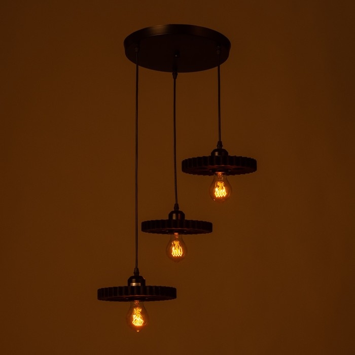 Светильник Светильник "Шестеренка" 3хЕ27 40Вт 30х30х15-135 см