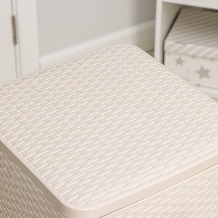 Комод 4-х секционный «Плетёнка», цвет слоновая кость Комод 4-х секционный «Плетёнка», цвет слоновая кость