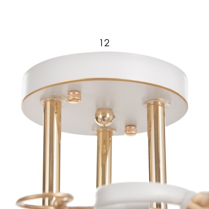 Люстра потолочная Жаклин 3хE27 40Вт Белый, золото