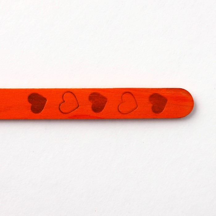 Палочки для мороженого деревянные «Сердечки», набор 50 шт, 11.4 х 1 см Палочки для мороженого деревянные «Сердечки», набор 50 шт, 11.4 х 1 см