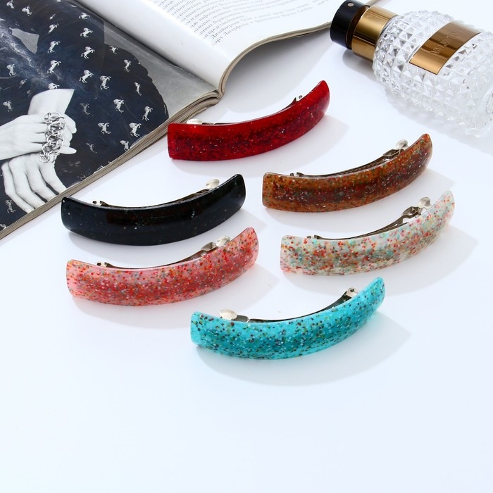 Заколка-автомат для волос Заколка-автомат для волос "Вета" стиль крапинка, 9 см, микс