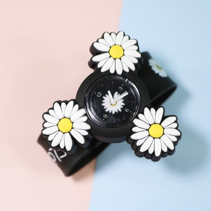 Часы-спиннер наручные детские Часы-спиннер наручные детские "Ромашки", ремешок силикон