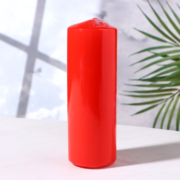 Свеча классическая 5х15 см, красная Свеча классическая 5х15 см, красная