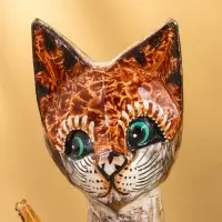 Сувенир «Кошка в ошейнике», 10×4×30 см, дерево, МИКС