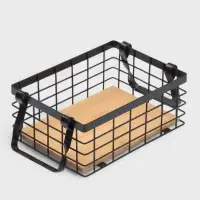 Корзина универсальная SAVANNA &laquo;Эстетика&raquo;, 25&times;18.3&times;10 см, чёрная