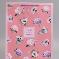 Пакет подарочный "Любви и счастья", ламинированный, 33 х 42,5 х 10 см