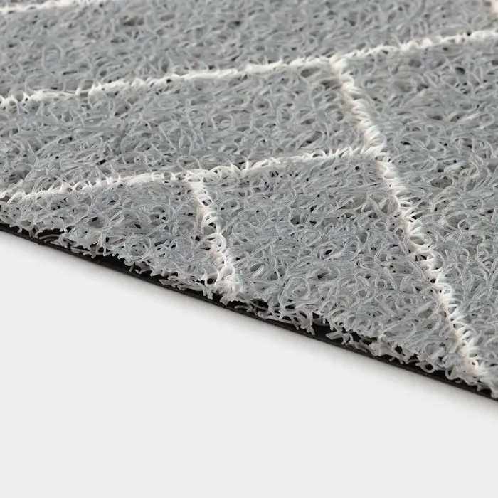 Коврик придверный Доляна &laquo;Лофт&raquo;, грязезащитный, вырезной, 45&times;75 см, серый