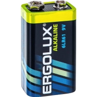 Батарейка Ergolux 6LR61 Alkaline BL-1 (6LR61 BL-1, батарейка,9В)