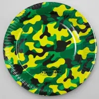 Тарелка одноразовая бумажная &laquo;Военная&raquo;, 18 см