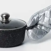 Набор прихваток Доляна &laquo;Профи&raquo;, 2 шт., 30&times;16&times;2 см, полиэстер, серый